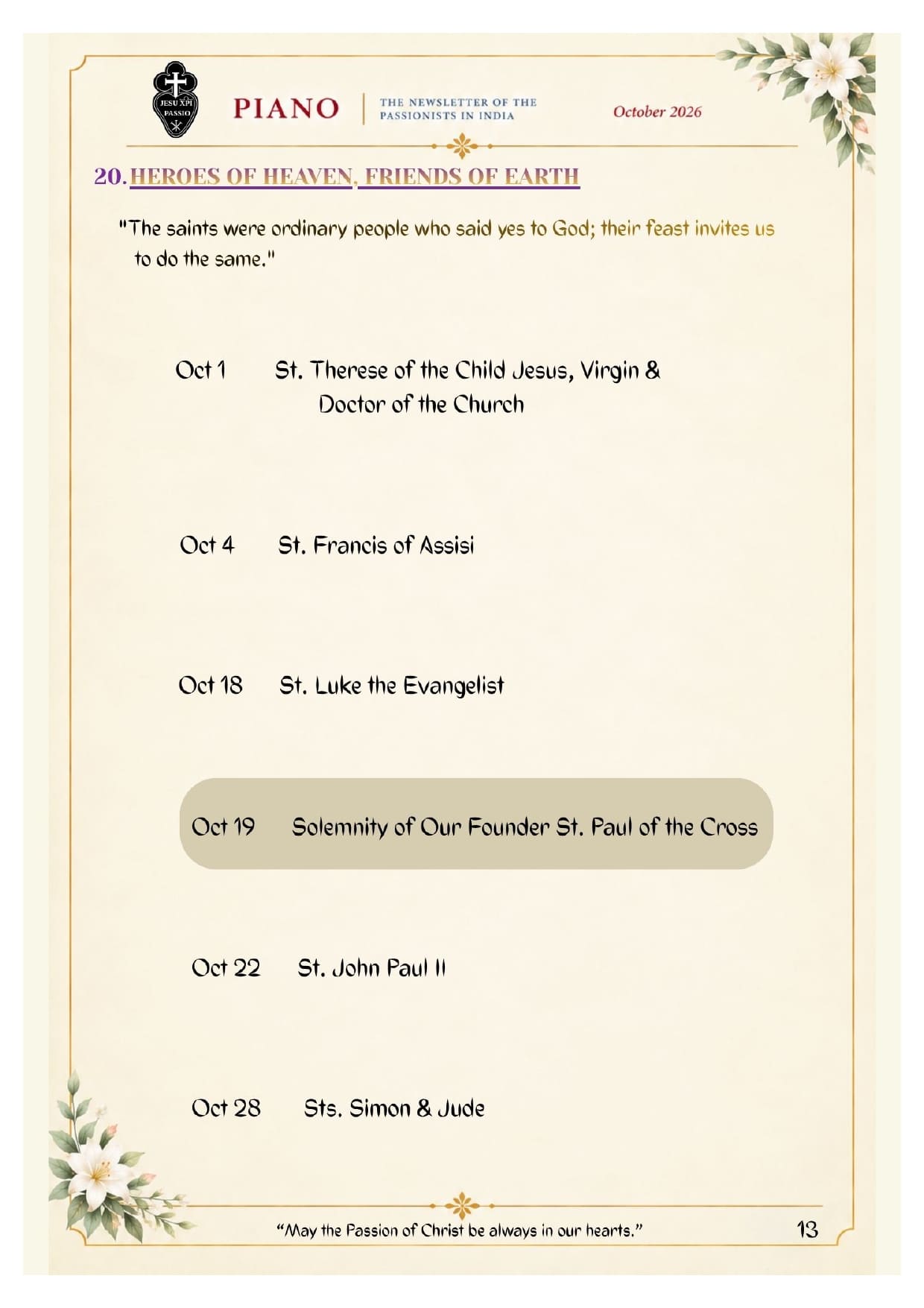 PIANO Newsletter 15