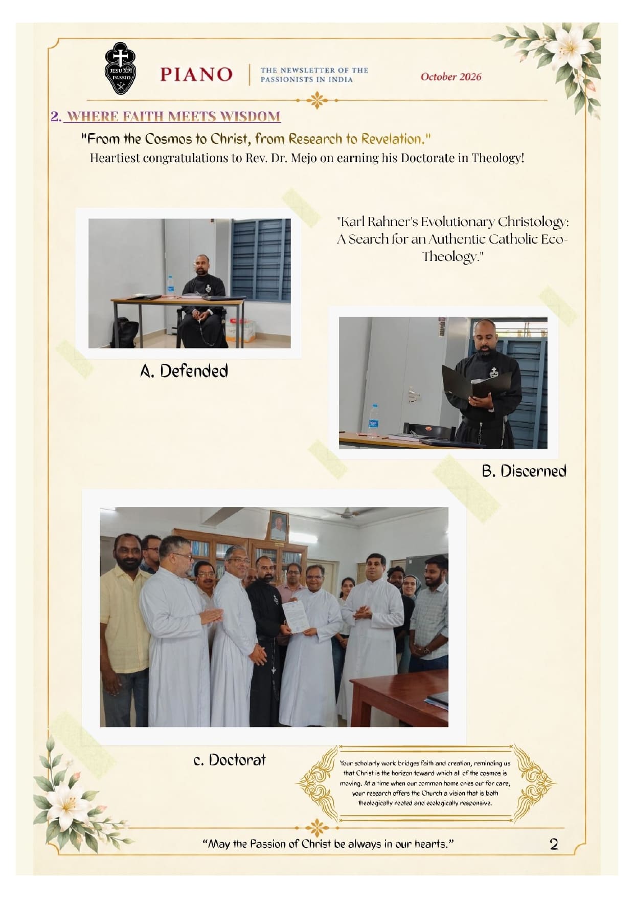 PIANO Newsletter 4