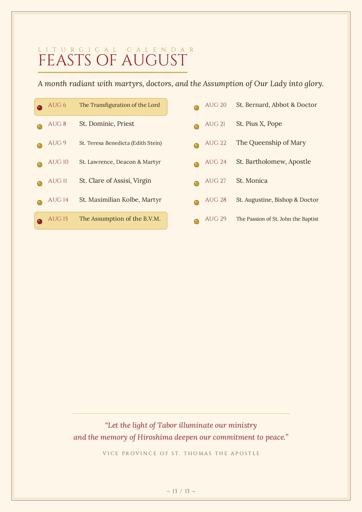 PIANO Newsletter 13